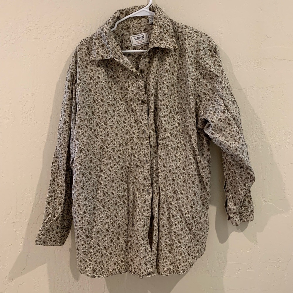 Vintage corduroy floral button up
